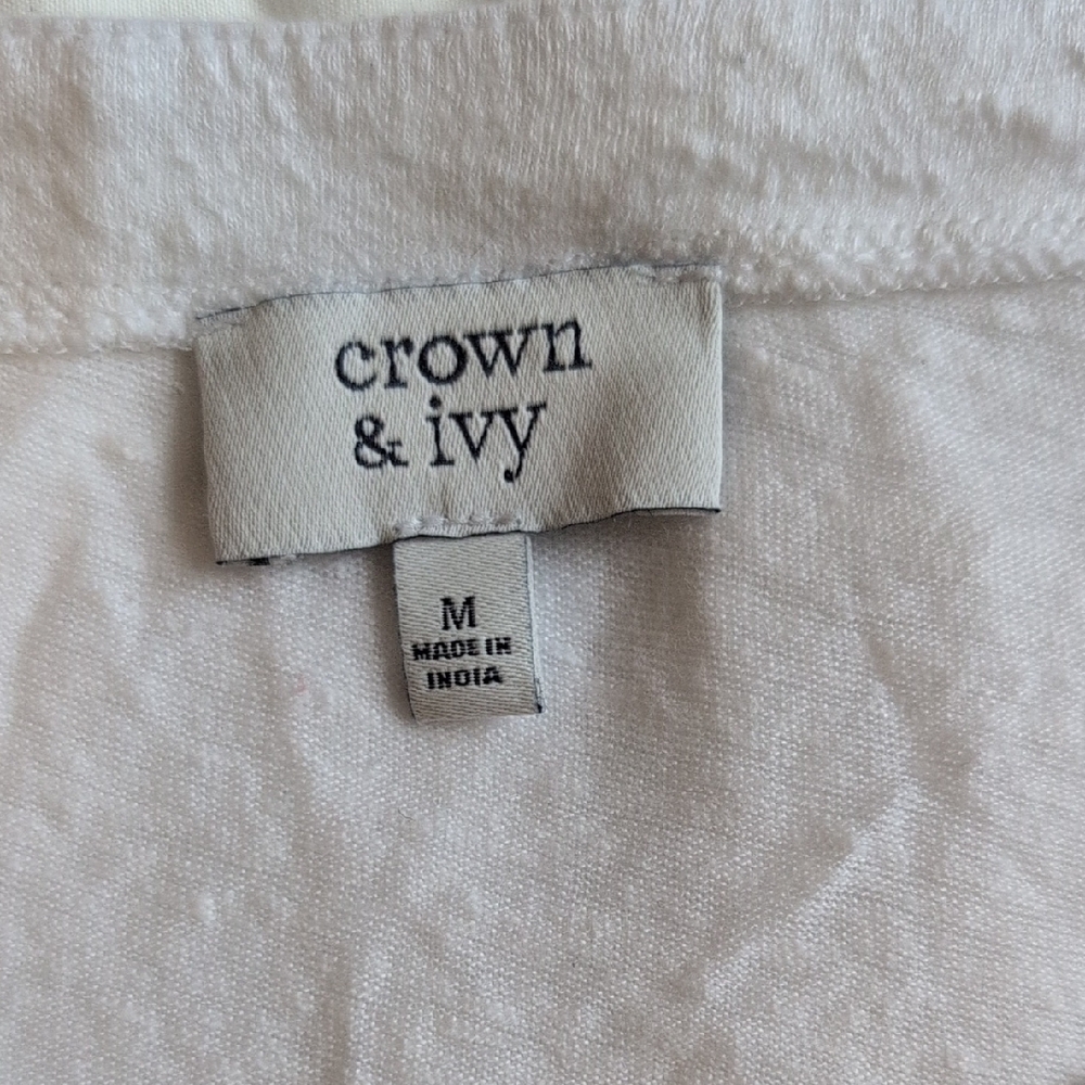 White Ruffled Sleeve Top - Picture 2 of 5